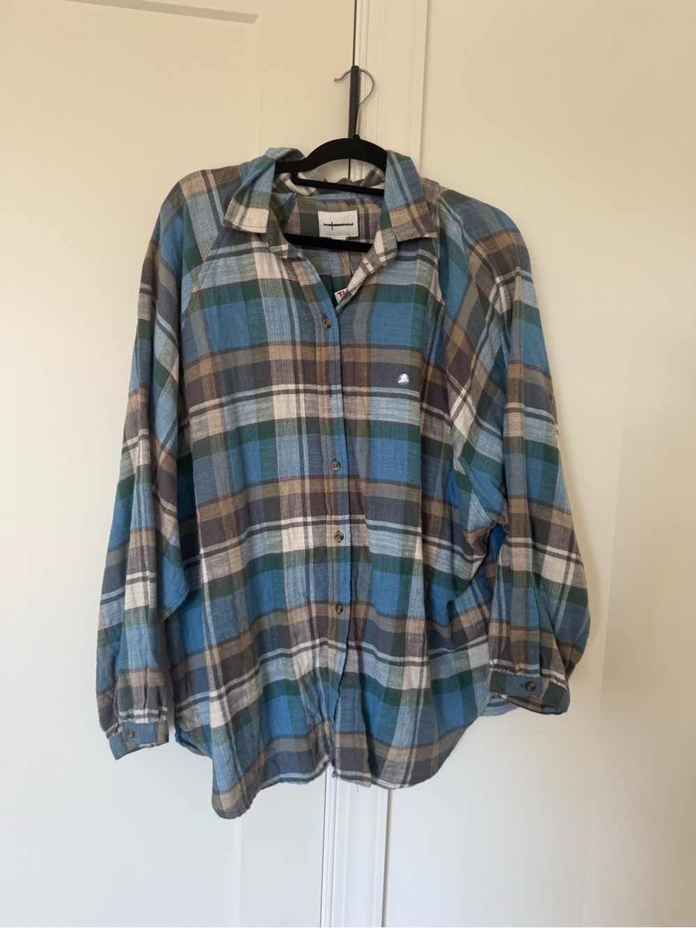 NWT American Eagle Blue Flannel Shirt - XXL